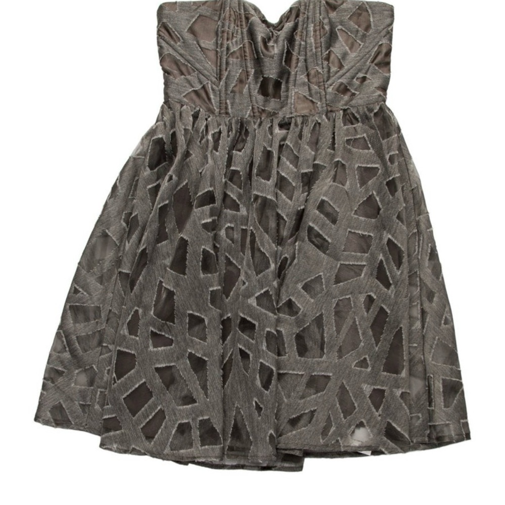 Alice + Olivia Gray Geometric Mini Dress
